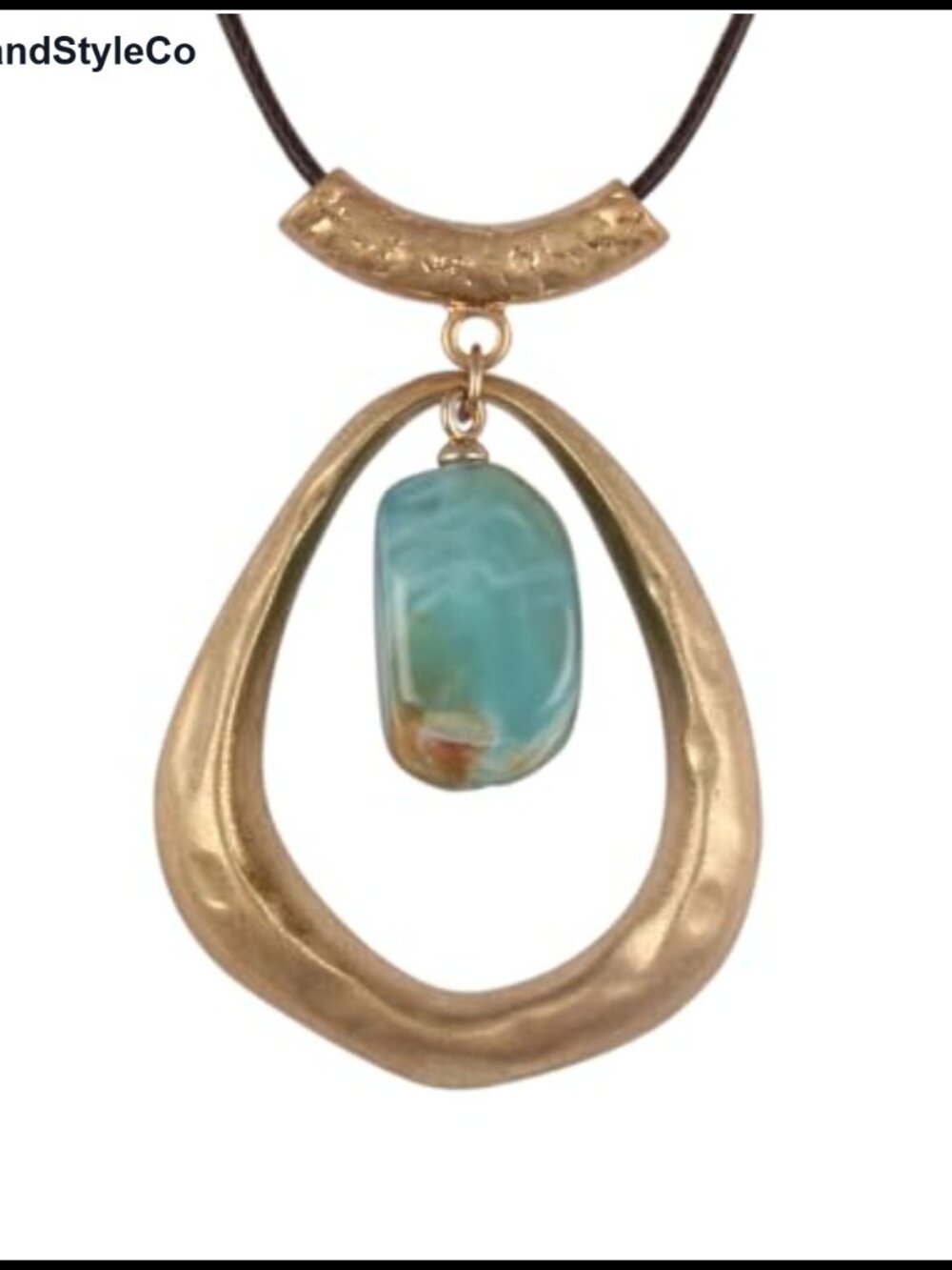 Boho Chunky Faux Leather Cord Necklace Womens Long Pendant Adjustable